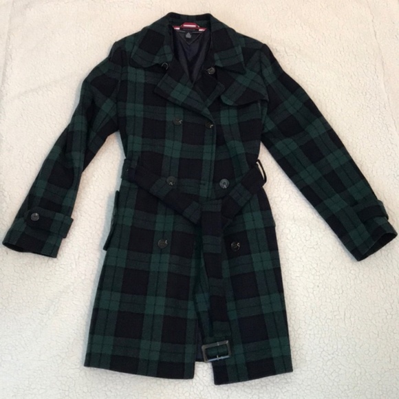 tommy hilfiger tartan coat
